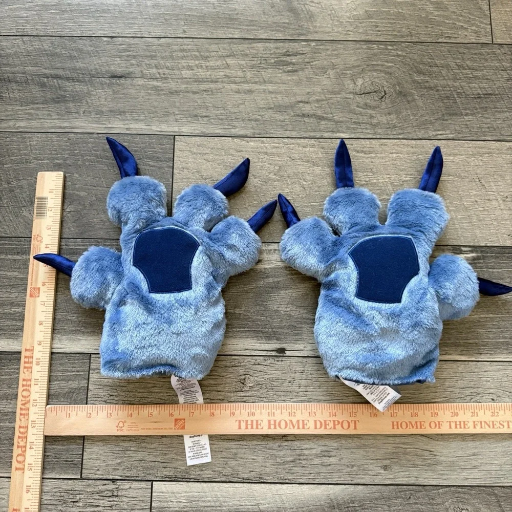 Disney Parks Lilo & Stitch Paws Plush Claw Hands Pair Gloves‎ Costume Cosplay